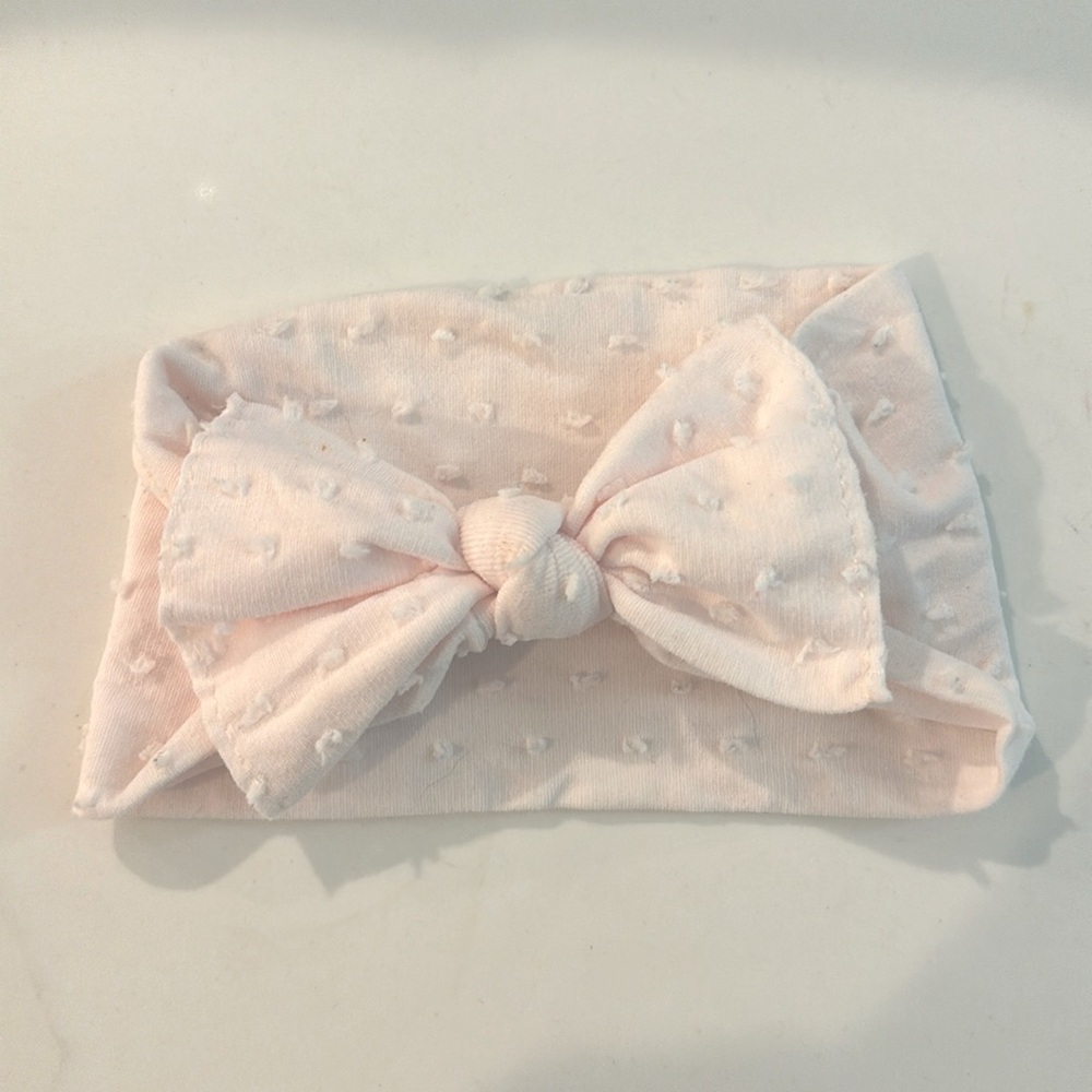 Baby Bling Bow- light pink Shabby Knot